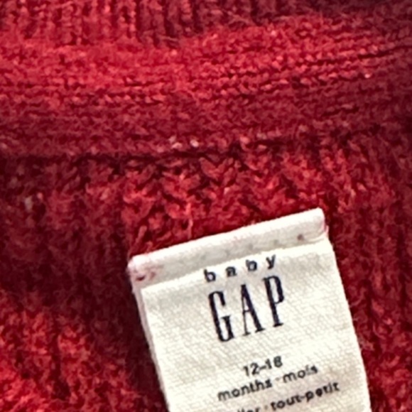 GAP Baby - Long sleeve Red Knit Sweater dress - Picture 2 of 5